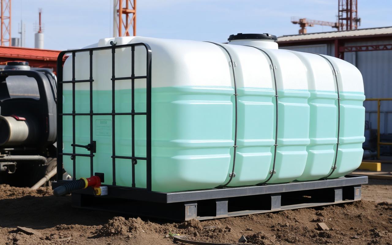 Holding tank rental in Mobile AL on a job site